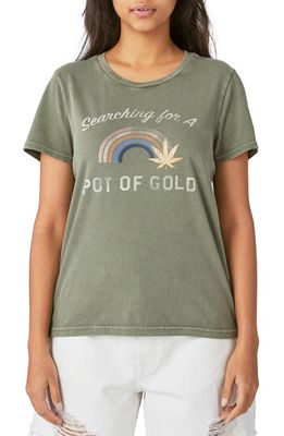 Lucky Brand Pot of Gold Graphic Tee in Four Leaf Clover