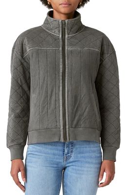 Lucky Brand Quilted Zip-Up Jacket in Raven