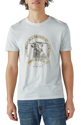 Lucky Brand Rocky Mountain Oyster Bar Graphic Tee in Belgian Block