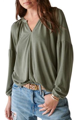 Lucky Brand Sandwash Top in Dusty Olive