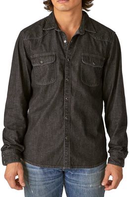 Lucky Brand Sawtooth Denim Snap-Up Western Shirt in Alverson