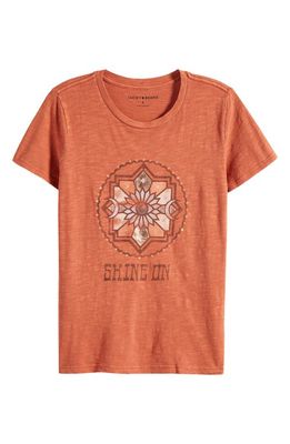 Lucky Brand Shine On Graphic T-Shirt in Burnt Brick