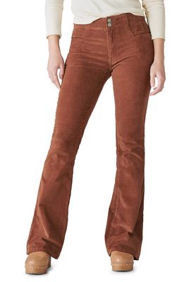 Lucky Brand Stevie High Waist Flare Jeans in Hot Cocoa