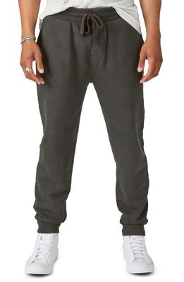 Lucky Brand Sueded Terry Joggers in Black Onyx