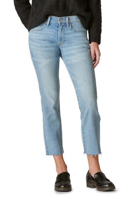 Lucky Brand Sweet Straight Raw Hem Mid Rise Crop Straight Leg Jeans in Darwin