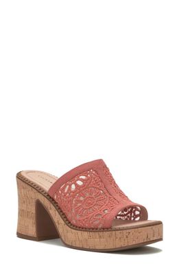 Lucky Brand Talvy Lace Slide Sandal in Eco Red