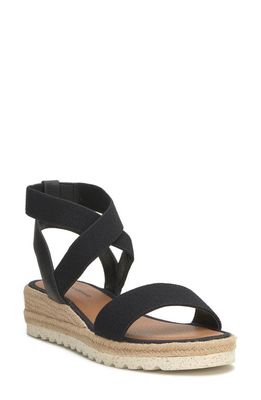 Lucky Brand Thimba Ankle Wrap Espadrille Sandal in Black Linels