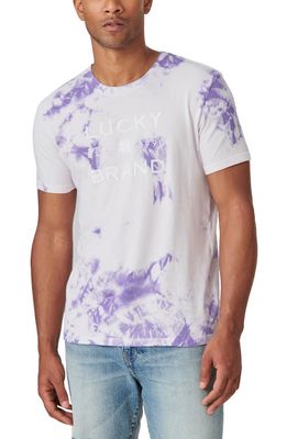 Lucky Brand Tie Dye Logo Graphic Tee in Multi