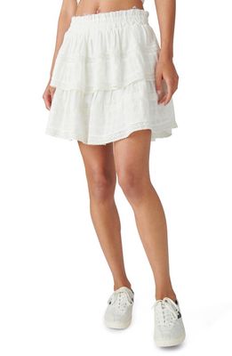 Lucky Brand Tiered Miniskirt in White