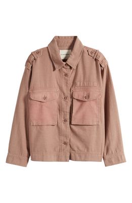 Lucky Brand Twill Utility Jacket in Mauve