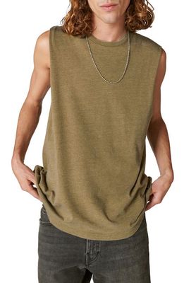 Lucky Brand Venice Burnout Muscle Tank in Military Olive