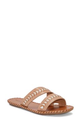 Lucky Brand Zanora Slide Sandal in Tan/Lamb Cbrspn