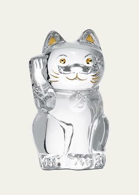 Lucky Cat Crystal Decorative Accent