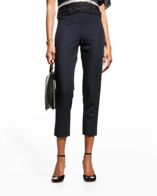 Lucy Cropped Stretch Straight-Leg Pants