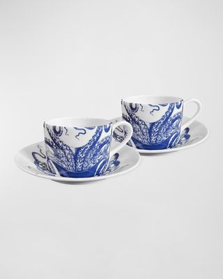 Lucy Cup & Saucers, Set of 2