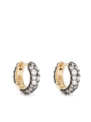 Lucy Delius Jewellery 14kt yellow gold Chubby Huggies diamond hoop earrings