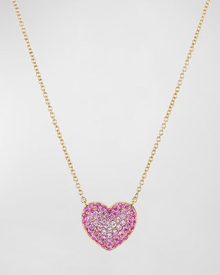 Lucy Necklace in 18K Yellow Gold and Pink Sapphires