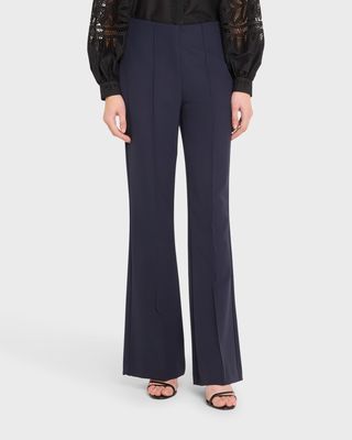 Lucy Pintuck Flare-Leg Pants