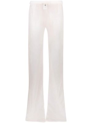Ludovic de Saint Sernin bootcut sheer trousers - White