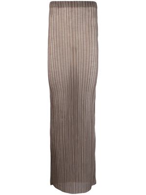 Ludovic de Saint Sernin striped maxi skirt - Brown
