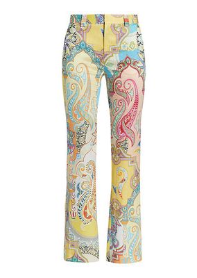 Ludy High-Rise Paisley Flared Pants