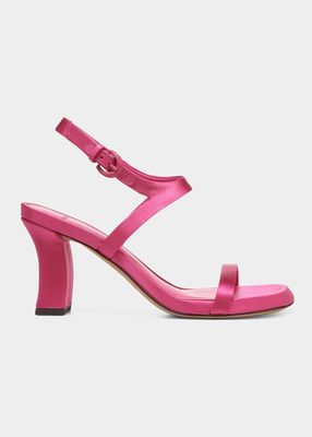 Luella Satin Ankle-Strap Sandals