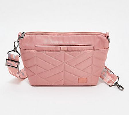 Lug RFID Quilted Crossbody with Printed Strap - Flare