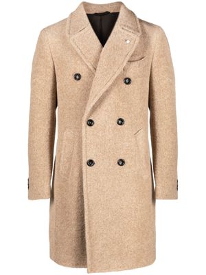 LUIGI BIANCHI MANTOVA double-breasted alpaca wool-blend coat - Neutrals