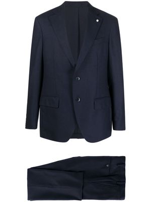 LUIGI BIANCHI MANTOVA notched-lapel single-breasted suit - Blue