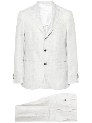 LUIGI BIANCHI MANTOVA single-breasted linen suit - Grey