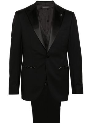 LUIGI BIANCHI MANTOVA single-breasted three-piece suit - Black
