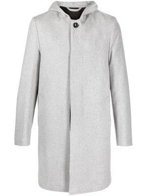 LUIGI BIANCHI MANTOVA single-breasted virgin wool coat - Grey