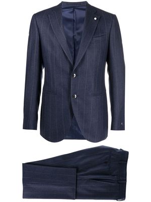 LUIGI BIANCHI MANTOVA striped tailored trousers - Blue
