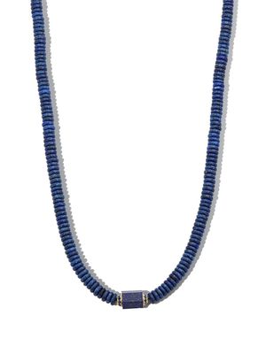 LUIS MORAIS 14kt yellow gold beaded lapis lazuli choker necklace