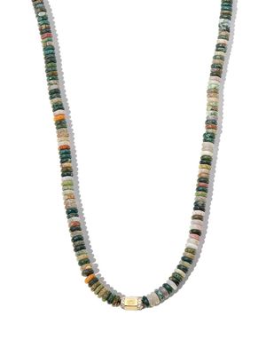 LUIS MORAIS 14kt yellow gold diamond and gemstone beaded necklace