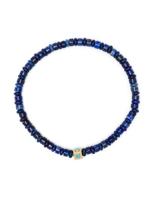 LUIS MORAIS 14kt yellow gold lapis lazuli bead bracelet - Blue