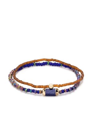 LUIS MORAIS 14kt yellow gold lapis lazuli bracelet - Brown