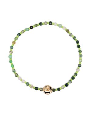 LUIS MORAIS 14kt yellow gold Light of the Majestic beaded bracelet - Green