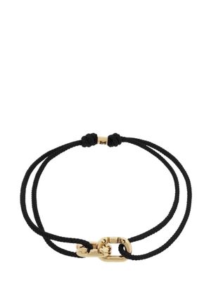 LUIS MORAIS 14kt yellow gold link cord bracelet - Black