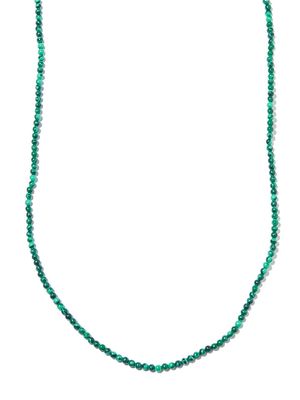 LUIS MORAIS 14kt yellow gold malachite beaded necklace