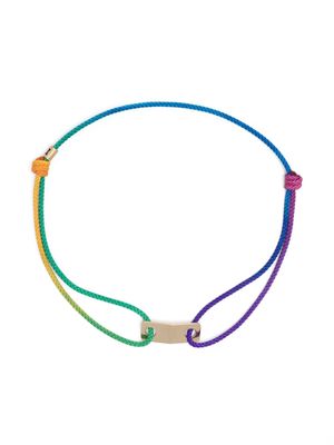 LUIS MORAIS 14kt yellow gold rainbow cord bracelet - Multicolour