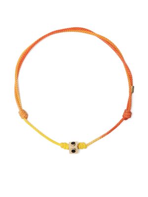 LUIS MORAIS 14kt yellow gold smoky quartz cord bracelet