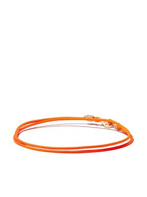 LUIS MORAIS 14kt yellow gold toggle cord bracelet - Orange