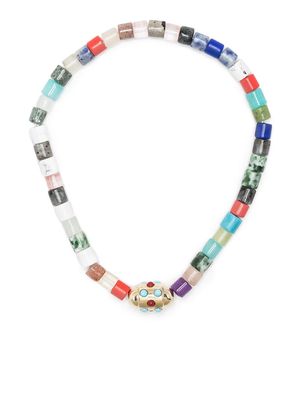 LUIS MORAIS cabochon bolt beaded bracelet - Multicolour