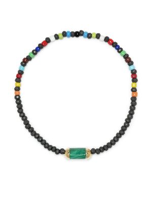 LUIS MORAIS hexagon malachite bolt beaded bracelet - Multicolour