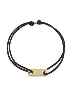 LUIS MORAIS logo-plaque fine cord bracelet - Gold