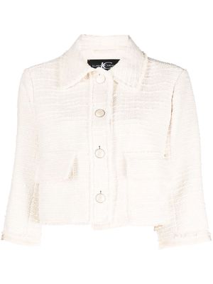 Luisa Cerano bouclé cropped jacket - Neutrals