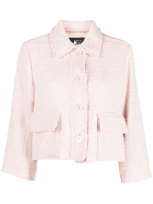 Luisa Cerano bouclé cropped jacket - Pink