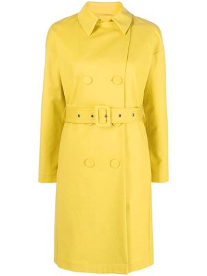 Luisa Cerano double-breasted trench coat - Yellow