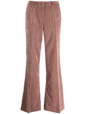 Luisa Cerano flared corduroy trousers - Pink